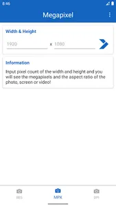 Megapixel Calculator screenshot 1