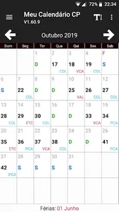 Meu Calendário CP screenshot 7