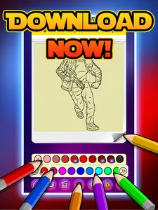 Galaxy War Hero Coloring Book screenshot 2