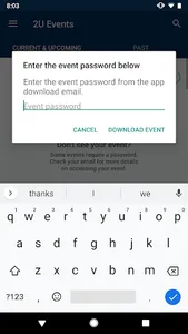 2U Events App screenshot 1