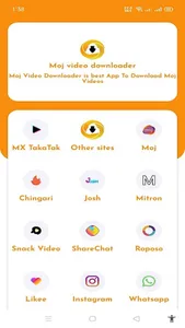 Moj Video Downloader Without W screenshot 1
