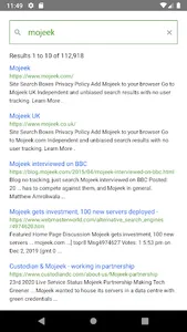 Mojeek screenshot 1