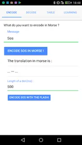 Morse Flash - Encode, decode a screenshot 1