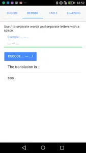 Morse Flash - Encode, decode a screenshot 2