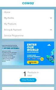 Coway SelfCare screenshot 1