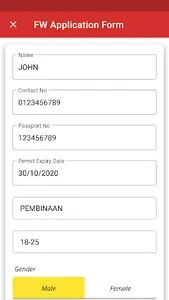 FW Registration screenshot 1
