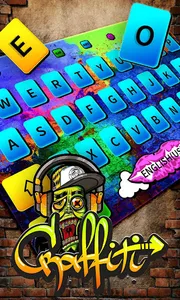 Blue Graffiti Wall Keyboard screenshot 0