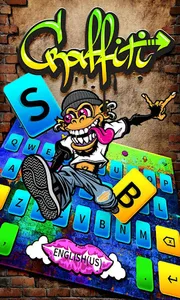 Blue Graffiti Wall Keyboard screenshot 1