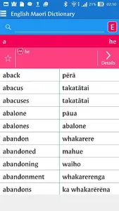 English Maori Dictionary screenshot 1