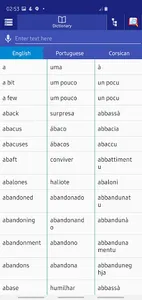 Portuguese Corsican Dictionary screenshot 0