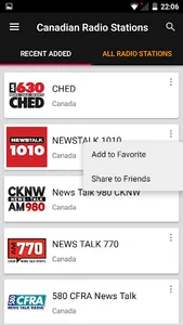 Canada Radio Stations FM/AM screenshot 1