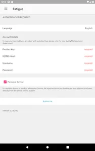 IQSMS Fatigue screenshot 3