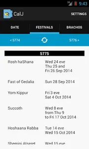 CalJ Jewish Calendar screenshot 1