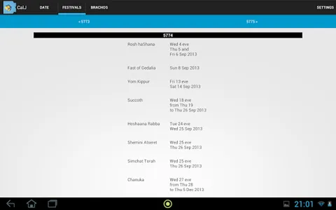 CalJ Jewish Calendar screenshot 8