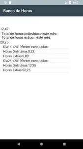 Banco de Horas - Controle de C screenshot 6