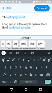 The Random Story Generator screenshot 2