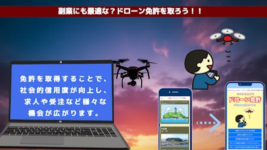 ゼロからはじめる、ドローン免許３級学科試験対策アプリ screenshot 1