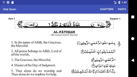 The Holy Quran Arabic/English screenshot 2