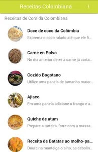 Receitas De Comida Colombiana screenshot 1