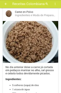 Receitas De Comida Colombiana screenshot 3