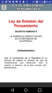 Ley de Emisión del Pensamiento screenshot 1