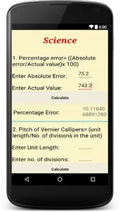 Formulae Calculator Free screenshot 2