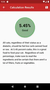 CarbCalc screenshot 1