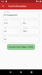 CarbCalc screenshot 3