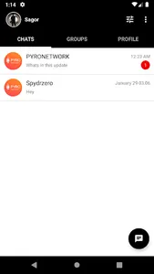 PYRO Messenger screenshot 1