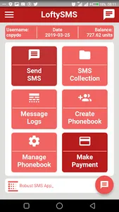 Loftysms Application screenshot 1