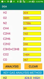 Dissolved Gas Analysis screenshot 0