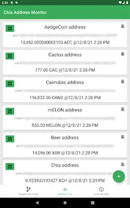 Address widget for chia &forks screenshot 16