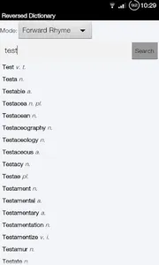 Rhyme Reverse Dictionary screenshot 1