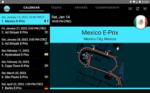 E Racing Calendar 2023 Donate screenshot 6