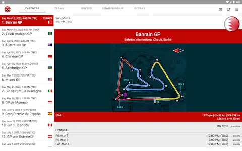 Racing Calendar 2023 - Donate screenshot 7