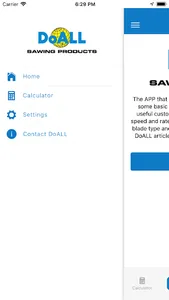 DoALL band saw blade calculato screenshot 1