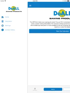 DoALL band saw blade calculato screenshot 6