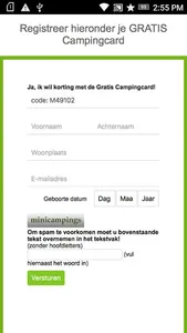 CampingCard Gratis Minicamping screenshot 1