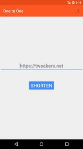 One to One URL Shortener screenshot 1