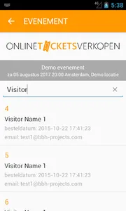 Online Tickets Verkopen Entree screenshot 2