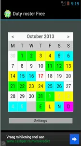 Dutyroster Shiftcalendar screenshot 0