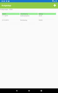 BudgetApp screenshot 1
