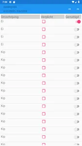 WillyBilly Voedingslijst screenshot 1