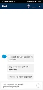 DFØ self service screenshot 3