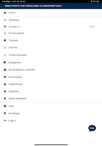 DFØ self service screenshot 4