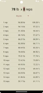 Rep Max Calculator screenshot 2