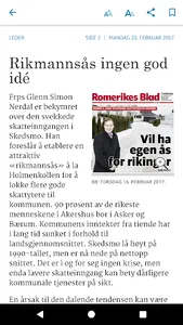 Romerikes Blad eAvis screenshot 2