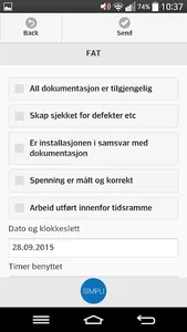 SIMPLI App TINE screenshot 1