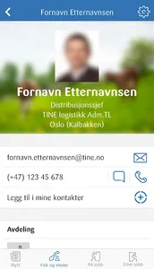 Mitt TINE intranet screenshot 2