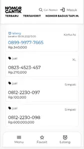 Nomor Cantik screenshot 0